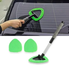 Car Windshield Cleaning Tool and Glass Defogging Brush, Green