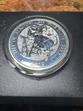 2oz 999.9 Silver Tudor Beasts 2023 Yale of Beaufort QEII Perfect XRF test 62.6g