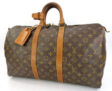Autentica borsa borsone LOUIS VUITTON Keepall 45 in tela con monogramma #63300