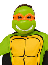 Michelangelo Child 1/2 Mask Teenage Mutant Ninja Turtle Mask Offical Kids Fancy