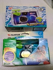 NOS FujiFilm QuickSnap & Walgreens Waterproof Cameras NEW 35MM 27 EXPOSER 