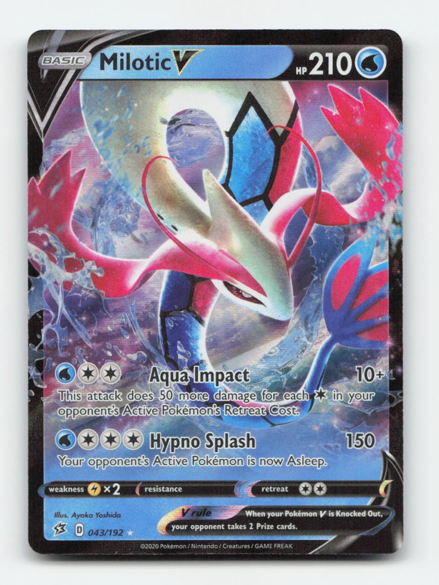 Milotic V 043/192 - Holo V Rare Rebel Clash Pokemon NM