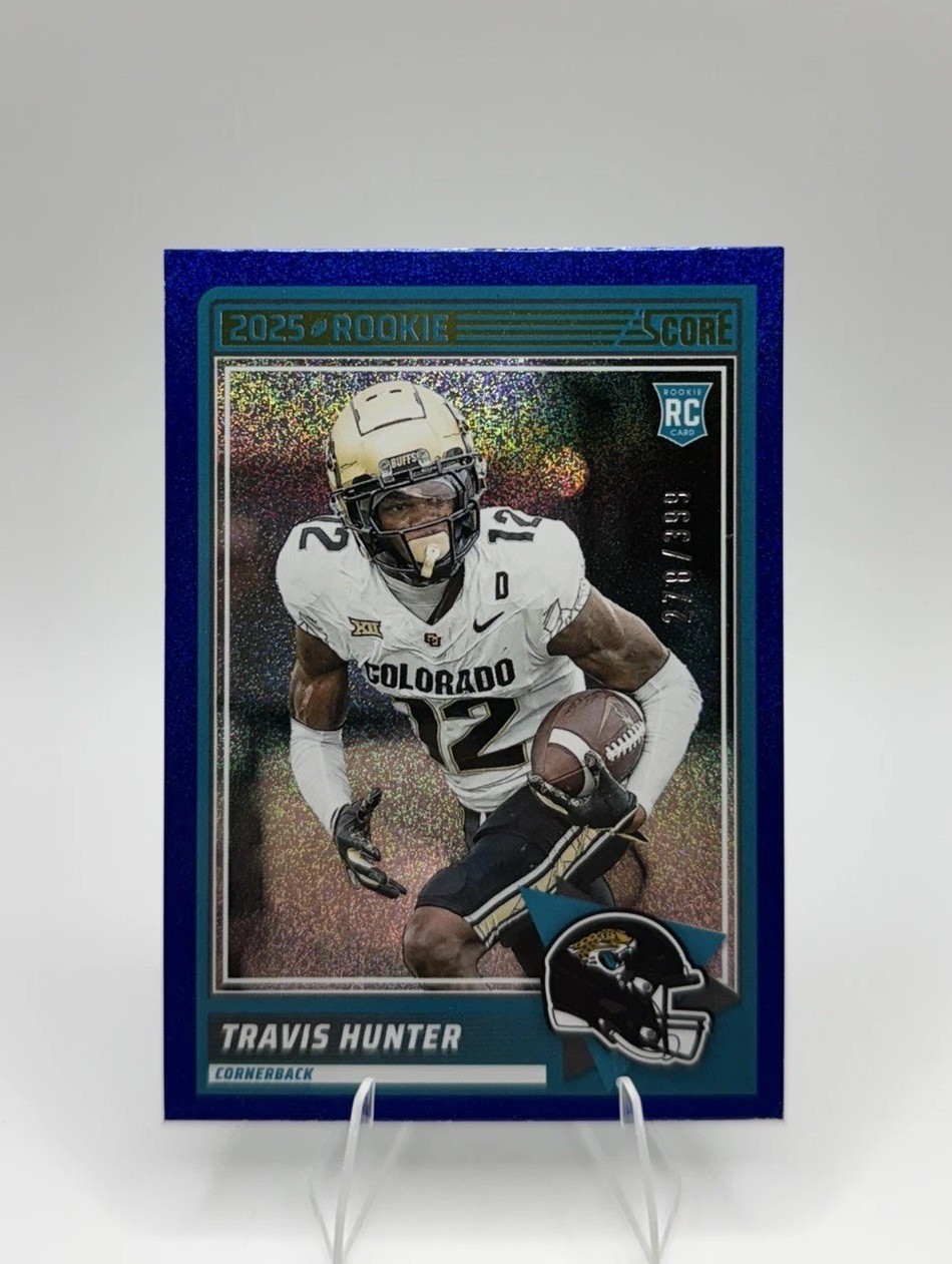 2025 Panini Score - Rookie Travis Hunter #20 Blue Dots /399 (RC)