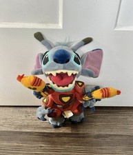 Disney Store Alien Stitch 626 Plush Lilo  Stitch Alien Suit Guns Stuffed 9"