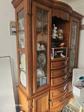 Wall   Solid Vintage Wooden Cabinet  Sitting Room Display Unit
