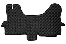 Tapis de sol noir matelassé éco-cuir base en caoutchouc pour Iveco Daily IV...