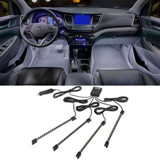 Ledglow White Led Car Truck Interior Footwell Neon Underdash Accent Lights Kit