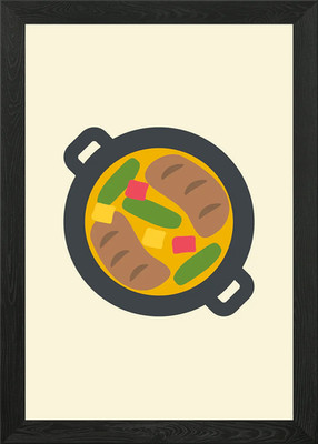 Pan seared steak Framed Wall Art Poster Canvas Print Picture