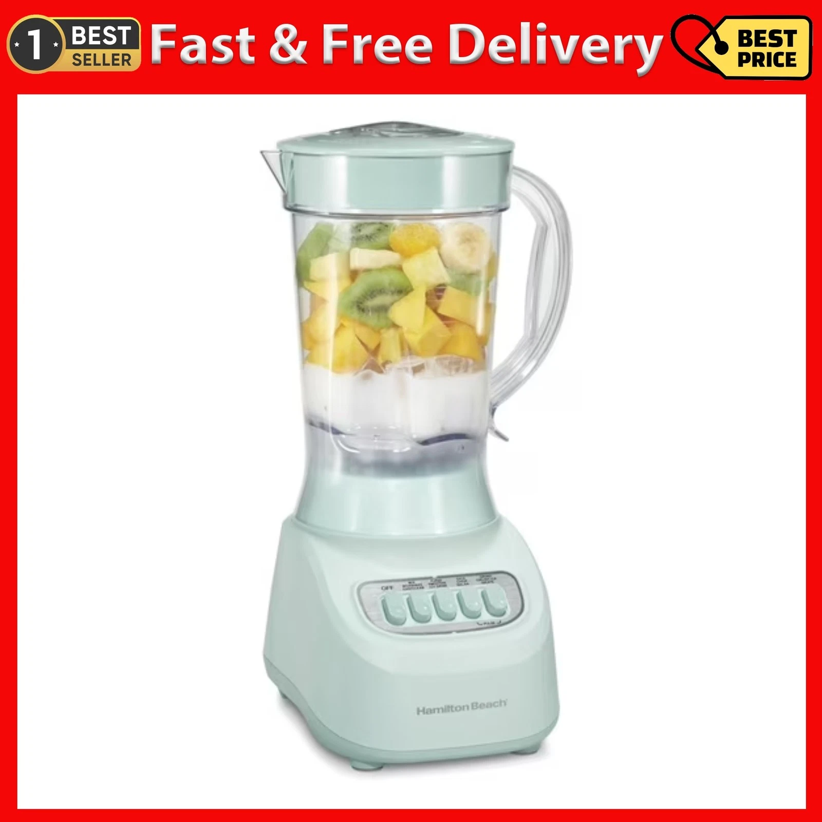 Hamilton Beach Smoothie Blender for Kitchen, 48 Oz Jar, Great
Opens in a new window or tab