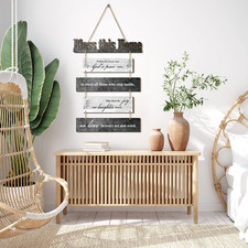 Bless This Home Wall Decor Religious House Warming Gift Farmhouse Wooden God ...