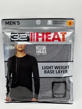 NEW MEN'S 32DEGREES LIGHT WEIGHT LONG SLEEVE CREW NECK BASE LAYER GREY SMALL