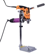 Double-hole Electric Drill Holder/Stand Bench Press Power Tool Clamp Bracket New