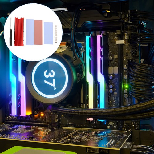 Kupfer Kühlkörper Kupfer Kühler Fin SSD Kühlkörper State Drive Kühlkörper - Afbeelding 10 van 12