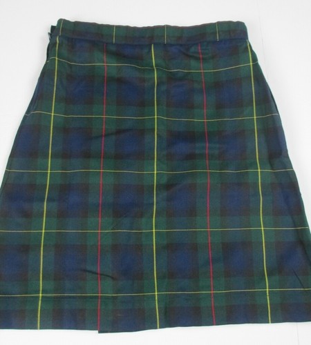 LANDS END Hunter/Navy Plaid A-line School Uniform Below Knee Skirt Girls 6 GC - Picture 2 of 4