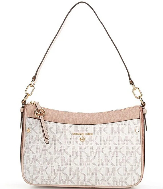 Michael Kors Jet Set Charm Medium Top Zip Logo Pouchette