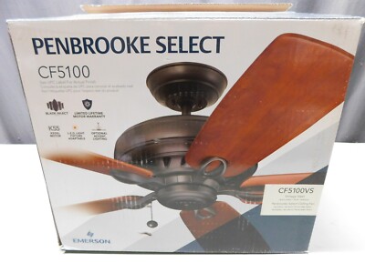 NEW Emerson CF5100VS Emerson Penbrooke Select Ceiling Fan, Vintage Steel