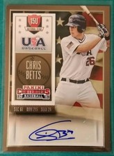 2015 PANINI CONTENDERS USA BASEBALL TICKET AUTOGRAPH CHRIS BETTS #15 TB RAYS