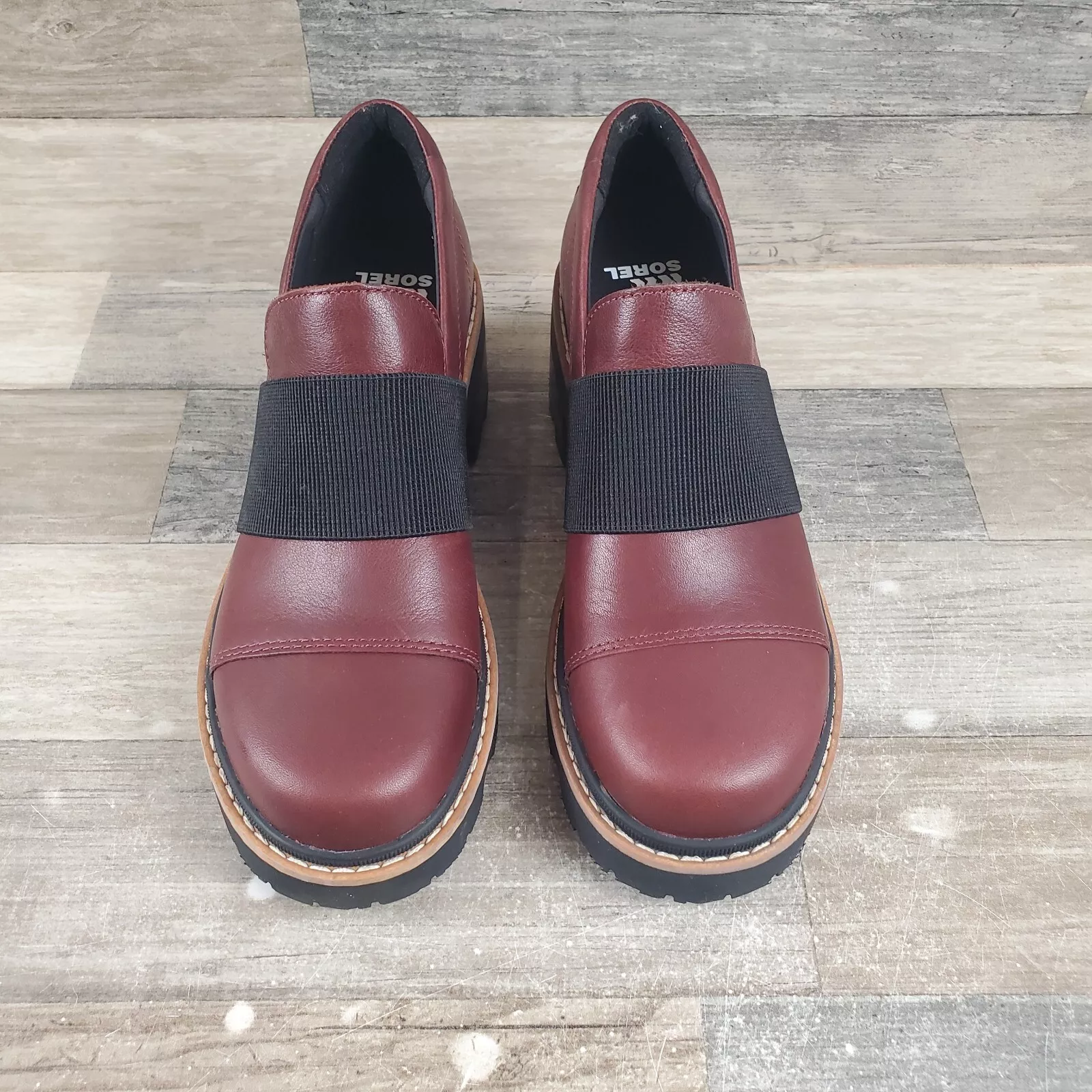 sorel joan now waterproof leather slip-on spice shoes