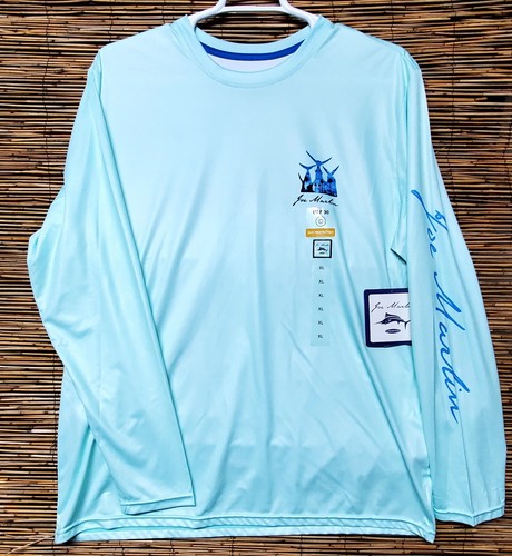 T-shirt Salty Crew Manches Longues, Bleu, XL, Protection UPF 40+, Idéal Pêche