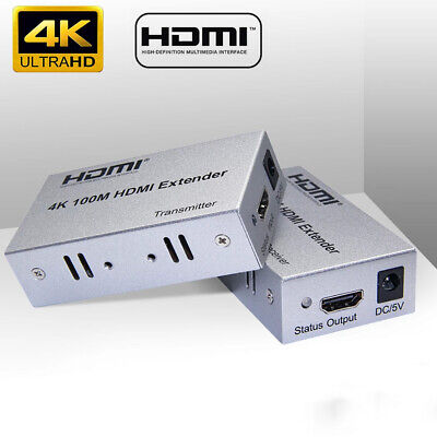 330ft 100M TCP IP HDMI Extender Convert Over One Ethernet Cat5e/6 IR Repeater
