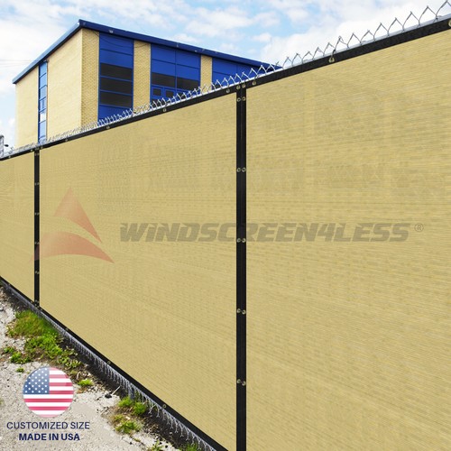 Customize 4' (H) Fence Privacy Screen Windscreen Mesh Fabric Cover Shade Cloth