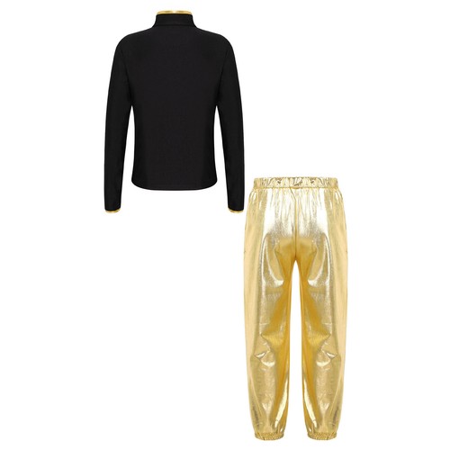 Children Girls Sets Rhinestones Tracksuits Shiny Outfit 2pcs Dancewear Dance - Picture 8 of 38