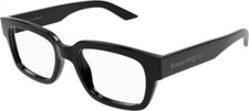 NEW Alexander McQueen AM0454O Eyeglasses 001 BLACK 100 AUTHENTIC