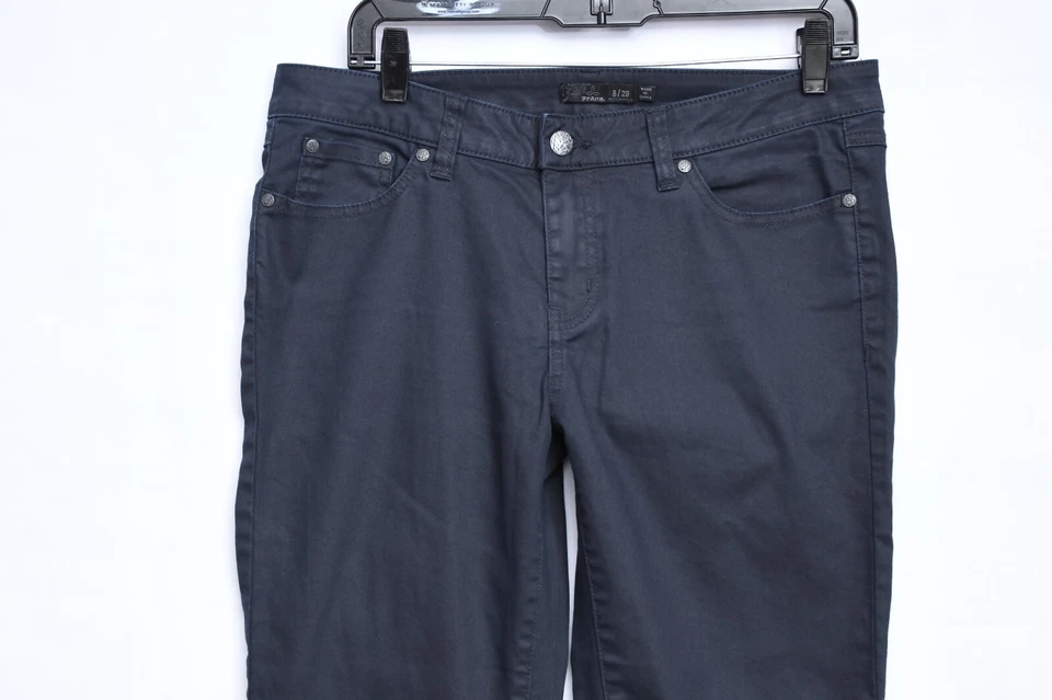 Pantalones para mujer Prana Kayla de mezclilla encerada elásticos al aire libre senderismo cónicos talla 8 Foto 2 de 4