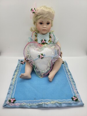 Paradise Galleries Bed & Bath Time Babies LAURA Porcelain Doll