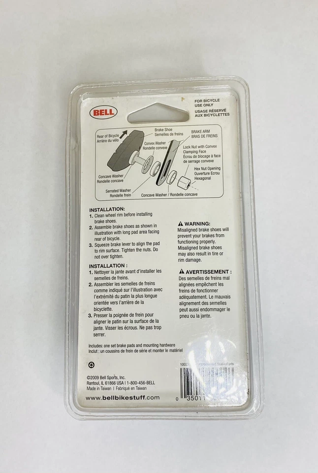 Pastillas de freno de repuesto BELL para bicicletas - TOTALMENTE NUEVAS Foto 3 de 3