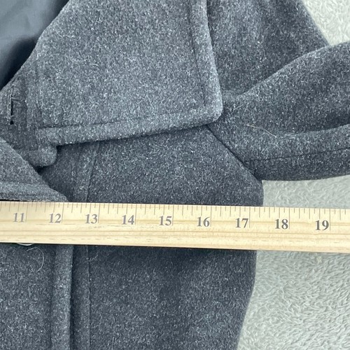 Samuel Dong Full zip ruffle coat womens L Black 1172 - Picture 4 of 16