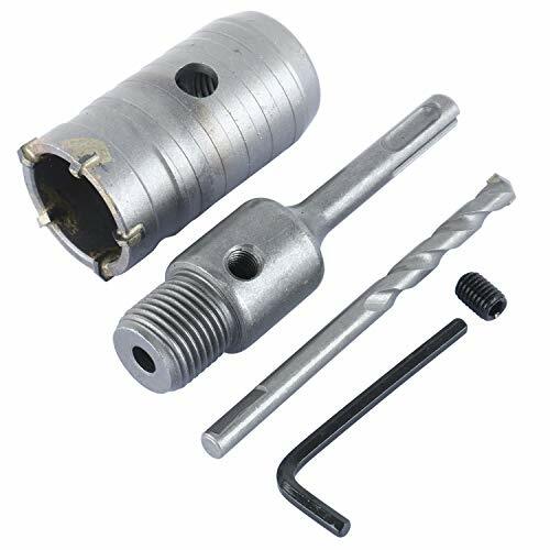 Yaetek SDS Plus Shank Carbide Tip Hole Saw Drill Bit + Shaft Cutter Wall Drill Brick Stone Concrete Cement with Wrench (40mm)