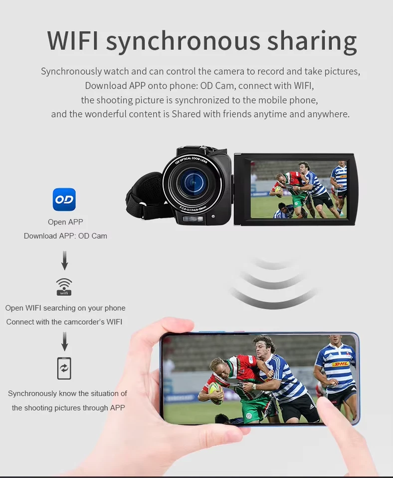 ORDRO AX60 4K Live Streaming Camera Digital Camcorder 12x Optical Zoom - Image 4 of 4