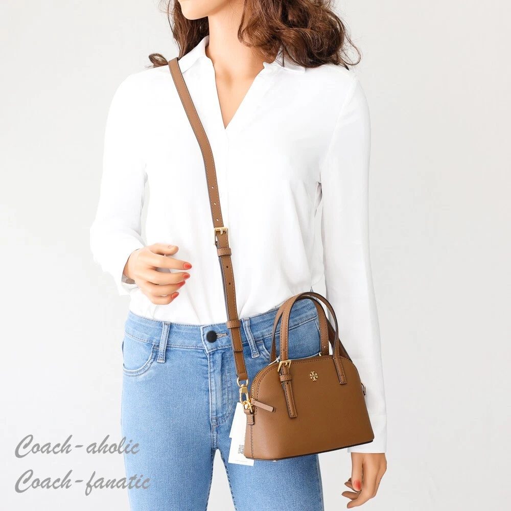 NWT Tory Burch 149694 Emerson Dome Satchel Saffiano Leather