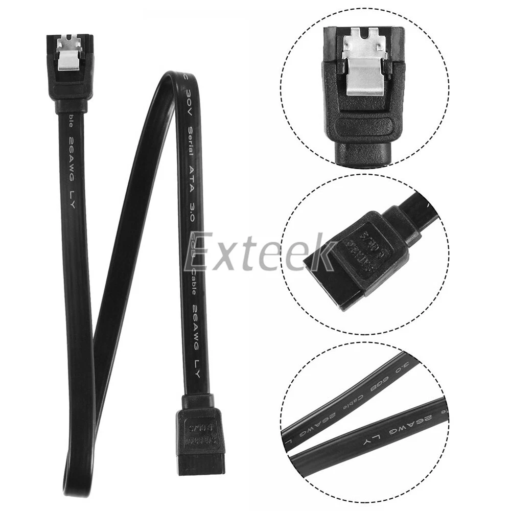 1m/40cm SATA 3 III 3.0 Data Cable Adapter 6Gbps for HDD SSD Hard Drive Lead Clip