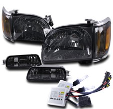For 01-04 Toyota Tacoma Pickup Smoke Headlights Wcorner Signalbumper10k Hid
