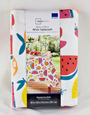 NEW Mainstays PEVA Tablecloth Fruit Rectangle 60" x 102" Summer