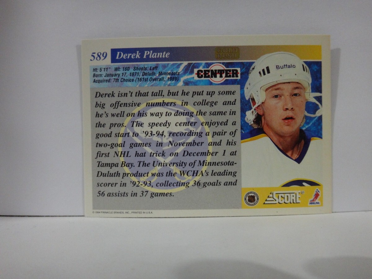 1993-94 Score American Gold Rush Derek Plante #589 Rookie RC | eBay