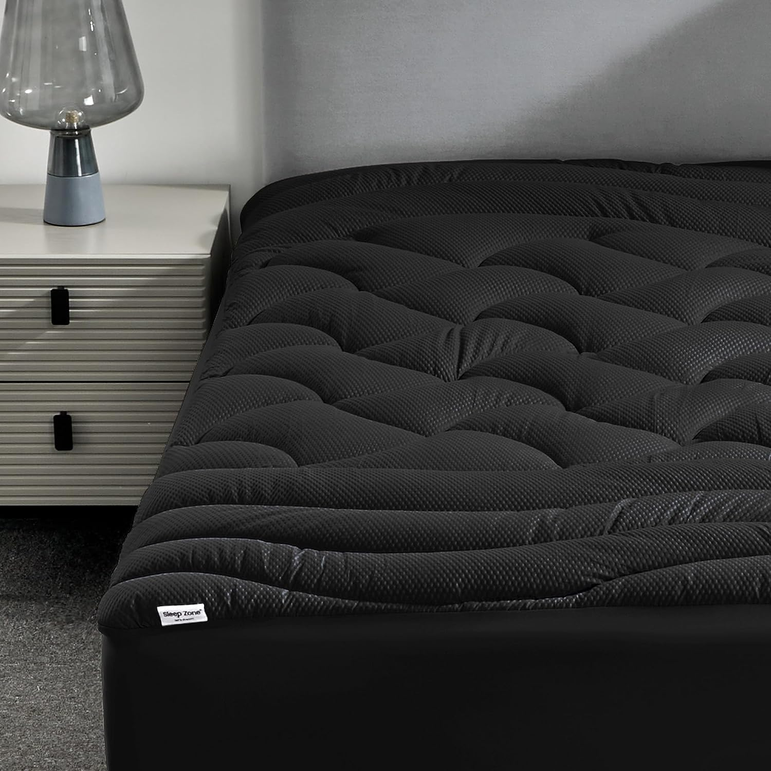 Cooling Queen Mattress Topper, Premium Zoned Cool Mattress Pad Cover, Padded Mat