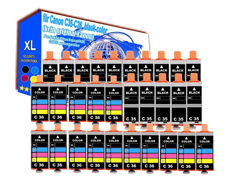 30 Druckerpatronen kompatibel für Canon Pixma iP100