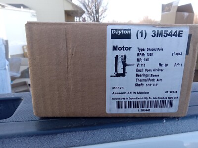 NEW 3M544 Dayton 1/40 hp, 1550 RPM, 115 Volt, 3.3'' dia