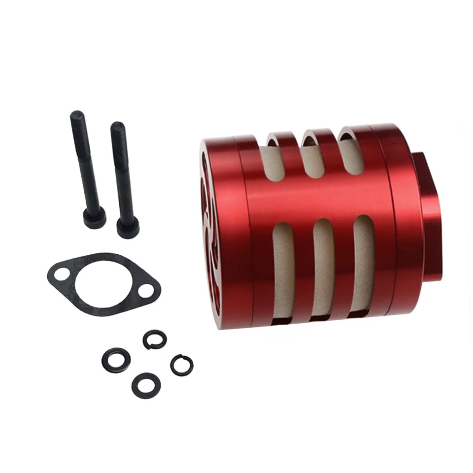 Conjunto de filtro de ar de alumínio vermelho para 1/5 RC HPI BAJA RV King Motor 5B 5T 5SC - Imagem 3 de 4