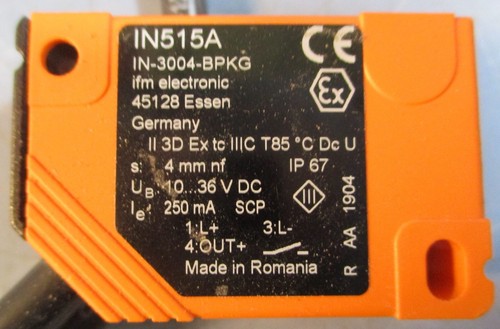 IFM Electronic IN-3004-BPKG Inductive Proximity Switch 10-36VDC 250mA 4mm nf - Picture 3 of 11