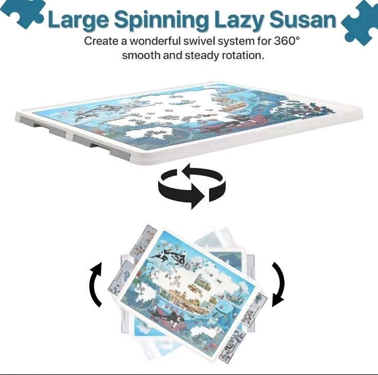 Playboda 1500 块旋转塑料拼图板带抽屉和盖 35... — 第 3/4 张图片