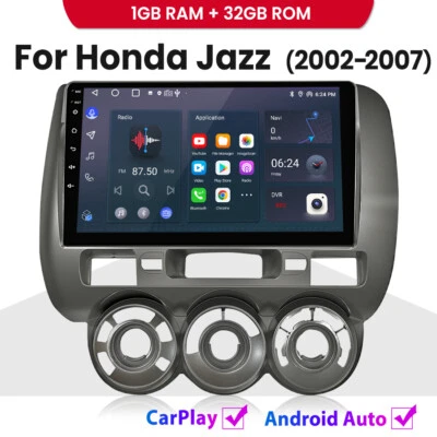 JUNSUN For Honda Jazz 2002-2007 Carplay Android 13 Car Radio Stereo GPS SAT NAV BT DAB+
