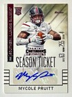 2015 Contenders Mycole Pruitt Rookie Auto Sp Autograph Rc #226 Salukis Falcons