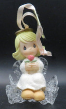 Precious Moments-2000 Christmas Ornament Girl Angel holding a flower - No Box-2"
