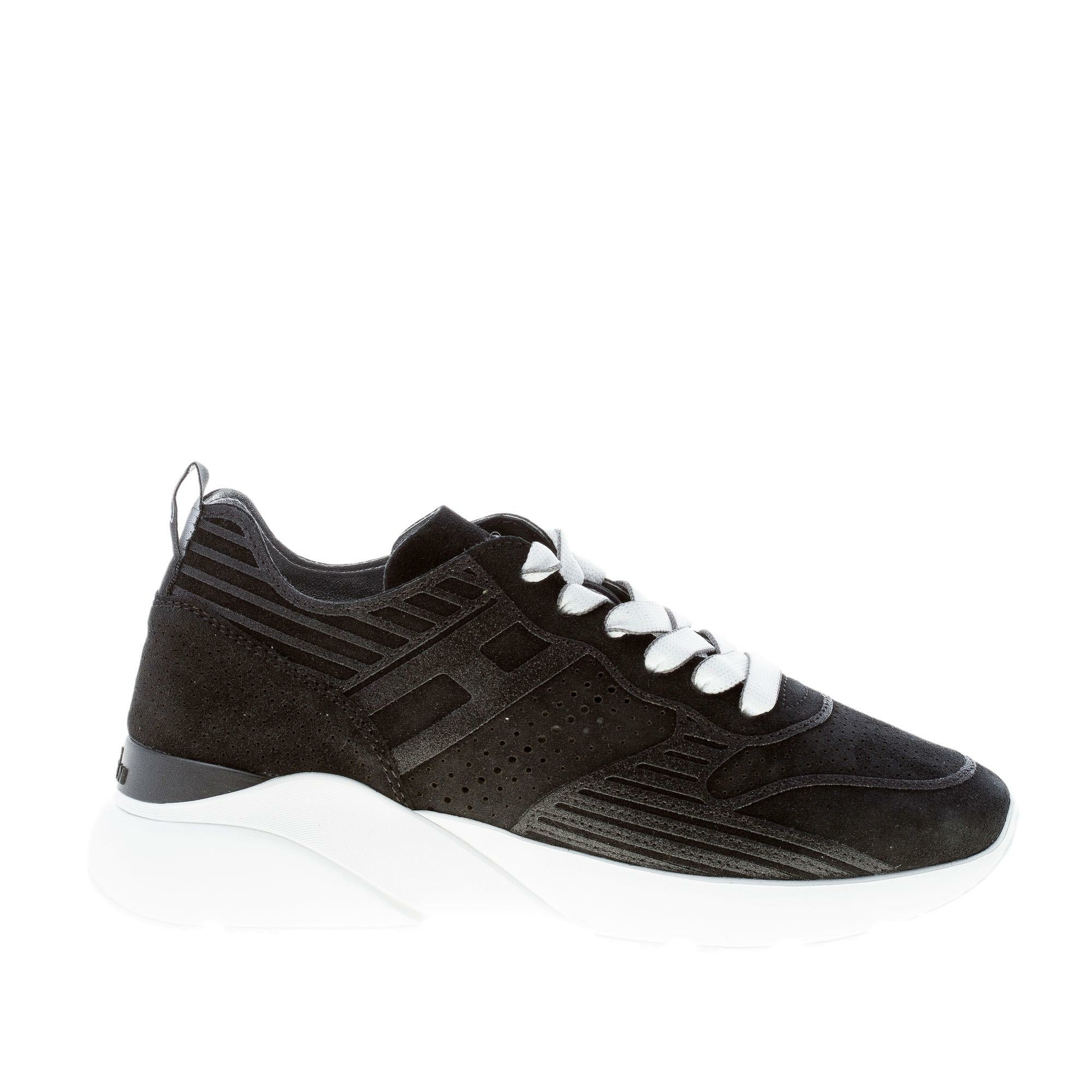 Кроссовки HOGAN damen schuhe Active One от schwarz wildleder с микроблесками из Массачусетского технологического института