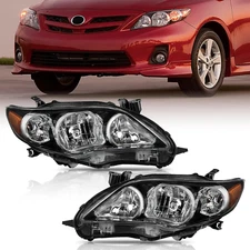 Headlights For 2011 2012 2013 Toyota Corolla S XRS Left & Right Headlamps