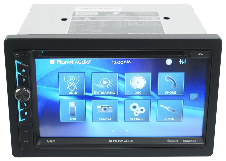 Planet Audio P9695BRC 2-Din 6.95" Car Monitor DVD Receiver w/Bluetooth+Camera - Image 3 of 4